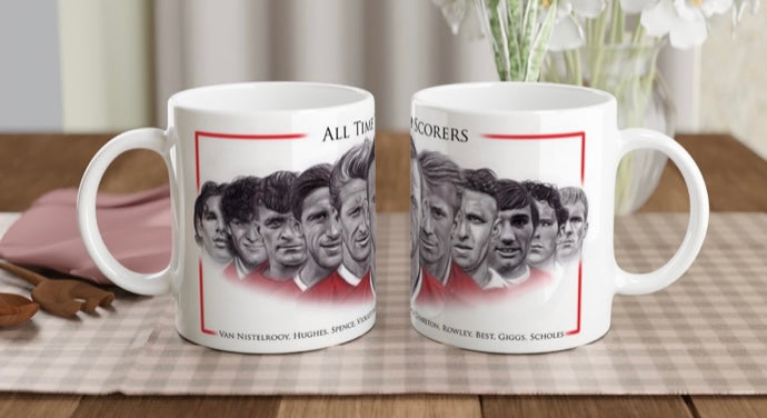 Manchester United All Time Top Scorers Mug
